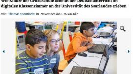 Klasse 4.1 zu Besuch im digitalen Klassenzimmer der Universität des Saarlandes am 2.11.16